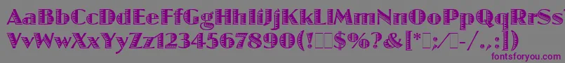 JazzLetPlain.1.0 Font – Purple Fonts on Gray Background