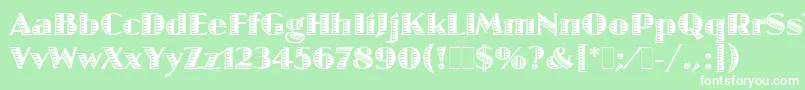 JazzLetPlain.1.0 Font – White Fonts on Green Background