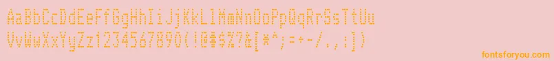 フォントTelidonCd – オレンジの文字がピンクの背景にあります。