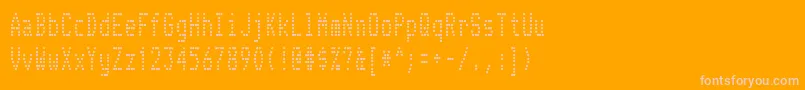 Weitere Informationen zur TelidonCd-Schriftart TelidonCd-Schriftart – Rosa Schriften auf orangefarbenem Hintergrund