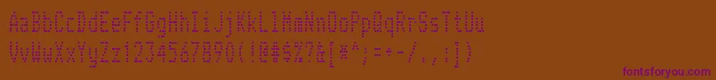 Fonte TelidonCd – fontes roxas em um fundo marrom