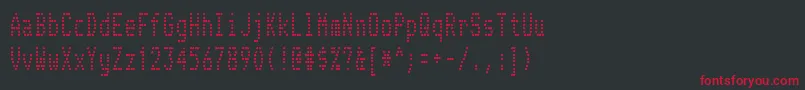 TelidonCd-fontti – punaiset fontit mustalla taustalla