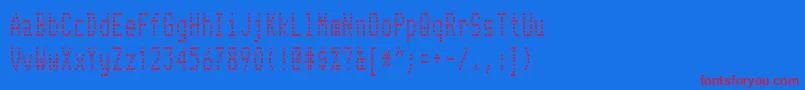 TelidonCd Font – Red Fonts on Blue Background