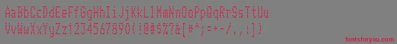 Fonte TelidonCd – fontes vermelhas em um fundo cinza