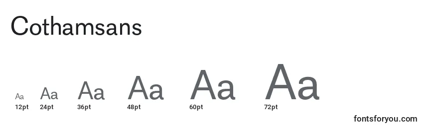 Cothamsans Font Sizes