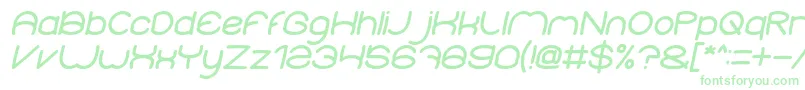 ElementaryBoldItalic Font – Green Fonts on White Background