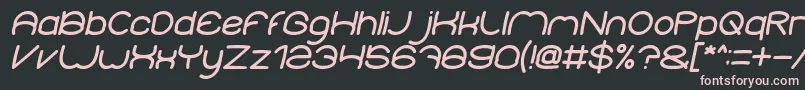 ElementaryBoldItalic Font – Pink Fonts on Black Background