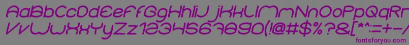 ElementaryBoldItalic Font – Purple Fonts on Gray Background