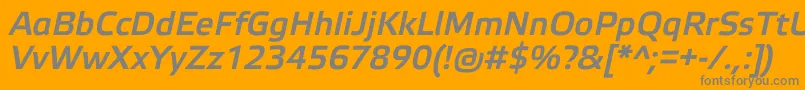 ElektraLightProBoldItalic Font – Gray Fonts on Orange Background
