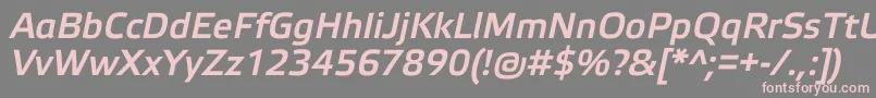 ElektraLightProBoldItalic Font – Pink Fonts on Gray Background
