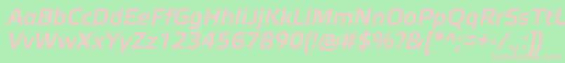 ElektraLightProBoldItalic Font – Pink Fonts on Green Background