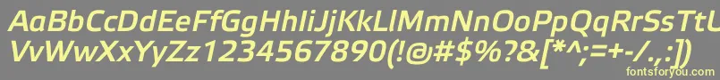 ElektraLightProBoldItalic Font – Yellow Fonts on Gray Background