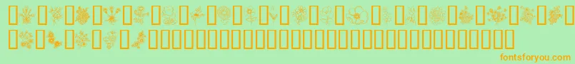 InMyGarden Font – Orange Fonts on Green Background