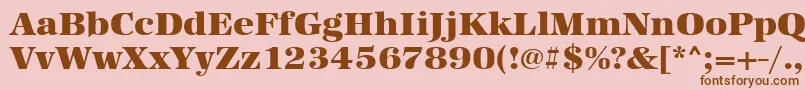 Urwantiquatultbolwid Font – Brown Fonts on Pink Background