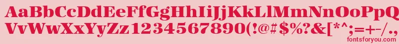 Urwantiquatultbolwid Font – Red Fonts on Pink Background