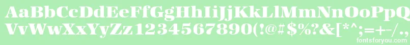 Urwantiquatultbolwid Font – White Fonts on Green Background