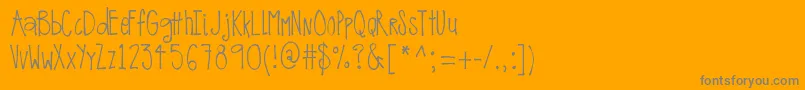 MrfOnTheEdgeOfCrazy-Schriftart – Graue Schriften auf orangefarbenem Hintergrund