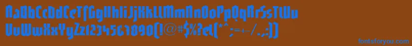 LinotypeGotharda Font – Blue Fonts on Brown Background