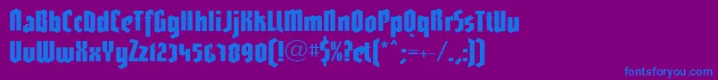 Шрифт LinotypeGotharda – синие шрифты на фиолетовом фоне
