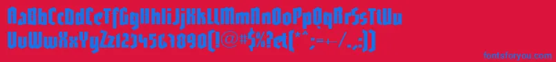 LinotypeGotharda Font – Blue Fonts on Red Background