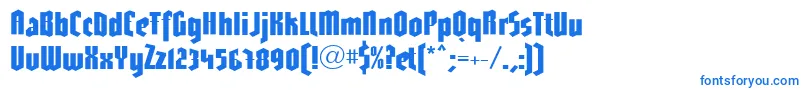 Шрифт LinotypeGotharda – синие шрифты на белом фоне
