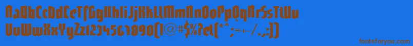 LinotypeGotharda Font – Brown Fonts on Blue Background