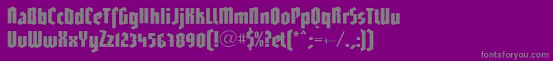 Fonte LinotypeGotharda – fontes cinzas em um fundo violeta