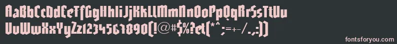 LinotypeGotharda-Schriftart – Rosa Schriften auf schwarzem Hintergrund