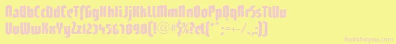 LinotypeGotharda Font – Pink Fonts on Yellow Background