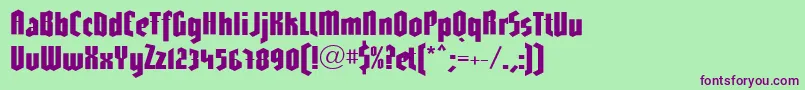 Шрифт LinotypeGotharda – фиолетовые шрифты на зелёном фоне