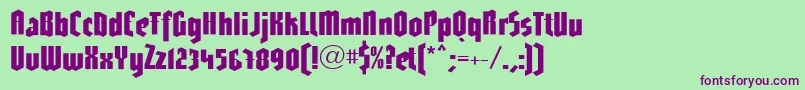 LinotypeGotharda Font – Purple Fonts on Green Background