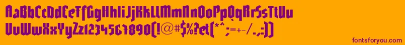 LinotypeGotharda Font – Purple Fonts on Orange Background