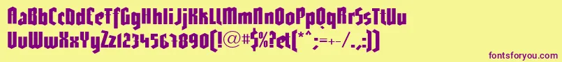LinotypeGotharda Font – Purple Fonts on Yellow Background