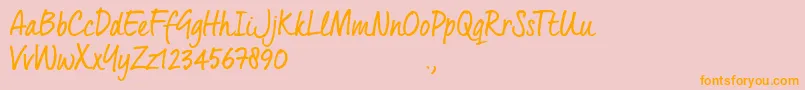 QuintusRTrial Font – Orange Fonts on Pink Background