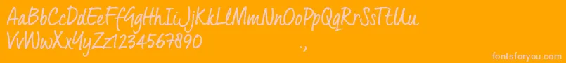 QuintusRTrial Font – Pink Fonts on Orange Background