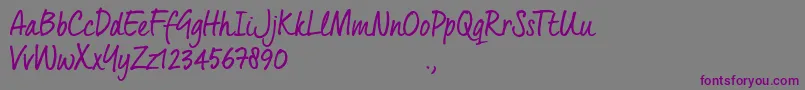 QuintusRTrial-Schriftart – Violette Schriften auf grauem Hintergrund