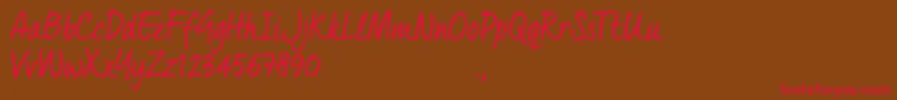 QuintusRTrial Font – Red Fonts on Brown Background