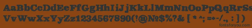 Rekaptcha Font – Black Fonts on Brown Background