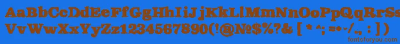 Rekaptcha Font – Brown Fonts on Blue Background