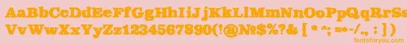 Rekaptcha Font – Orange Fonts on Pink Background