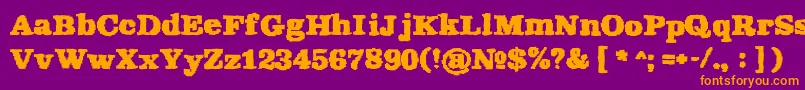 Rekaptcha Font – Orange Fonts on Purple Background