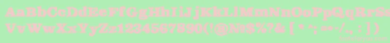 Rekaptcha Font – Pink Fonts on Green Background