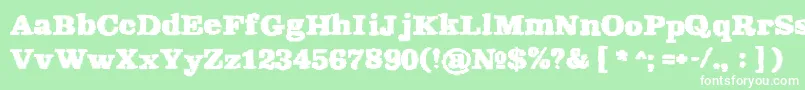 Rekaptcha Font – White Fonts on Green Background