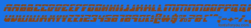 MicronianLaserItalic-fontti – ruskeat fontit sinisellä taustalla