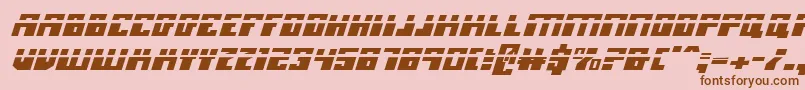 MicronianLaserItalic Font – Brown Fonts on Pink Background