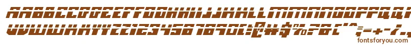 フォントMicronianLaserItalic – 茶色のフォント