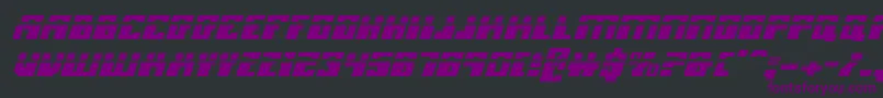MicronianLaserItalic Font – Purple Fonts on Black Background