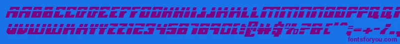 MicronianLaserItalic-fontti – violetit fontit sinisellä taustalla