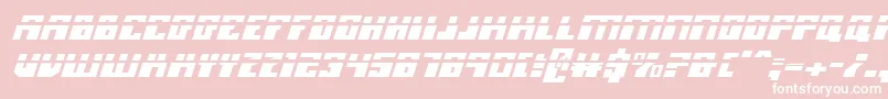 フォントMicronianLaserItalic – ピンクの背景に白い文字