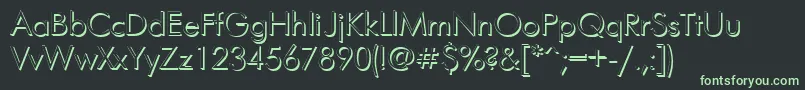 Czcionka Futurisshadowctt – zielone czcionki na czarnym tle